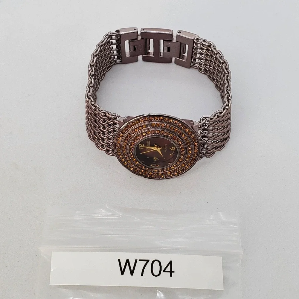 Kessaris Dark Brown Dial Mesh Bands 34MM‎ Round Case 7